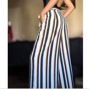 Loose Stripped Pants